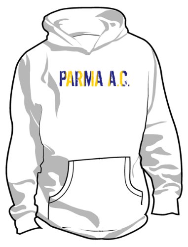 Parma F.C. Basic Logo Hoodie, Adult Medium - White