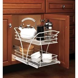Amerock C54009-2T-W 2-Tier Pull-Out Organizer, White by Amerock