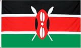 Outdoor Living : Kenya National Country Flag - 3 foot by 5 foot Polyester (New)