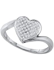 0.10CT DIAMOND HEART RING
