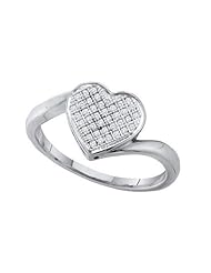 0.10CT DIAMOND HEART RING