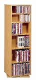 Leslie Dame 2 Sided Spinning Audio Video Storage Tower - CD-528 Light Cherry