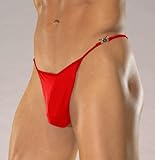 Mens MICRO clip Thong Nylon Lycra RED