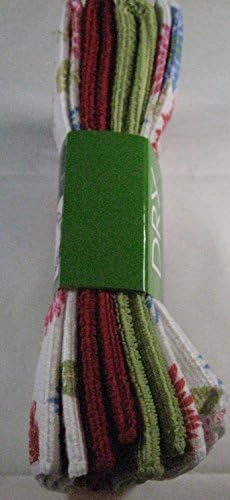 4 Pack Microfiber Barmop Floral Multi-Functional Kitchen Towels 100% Polyester 16" x 19"