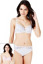 2 Pack Per Una Floral Lace Non-Padded B-DD Bras with Supima® Cotton