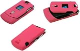 CELLET BABY PINK RUBBERIZED PROGUARD SNAP-ON HARD COVER CASE for MOTOROLA RAZR V3 V3c V3m