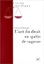 L'art du droit en qu�te de sagesse