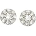14K Yellow Gold Prong Set Round Diamond Flower Stud Earrings (0.39 ctw, G-H, SI1)