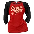 System Of A Down - Script Logo Ladies 3/4 Sleeve