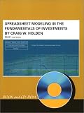 Spreadsheet Modeling in the Fundamentals of Investments