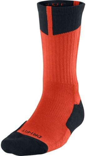 Jordan Men's Air Dri Fit Crew Socks Medium Orange/Black