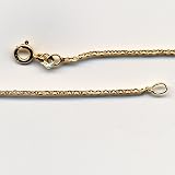 Antique Gold Plated Flat Fine Cable Sterling Silver Nickel Free Chain 7.5, 14, 16, 18, 20, 22 Inch