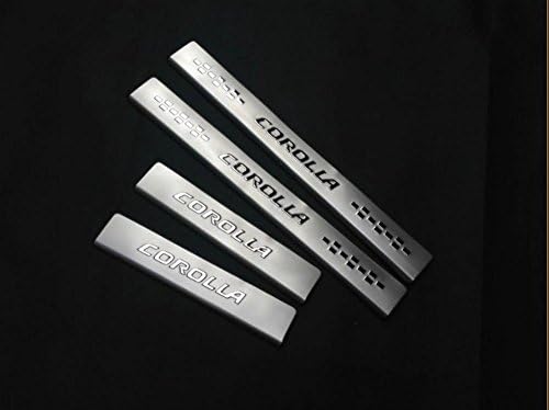 Car Space for Toyota Corolla Door Sill 2014 2016 Protector Plates Stainless Steel Scuff Plate Welcome Pedal Trim Door Entry Protectors 4pcs (XC Corolla Granule)