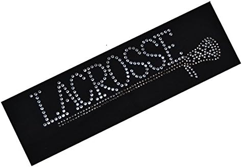 Funny Girl Designs LACROSSE Rhinestone Cotton Stretch Headband for Girls, Teens and Adults - LAX Team Gift