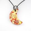 Handmade Crescent Moon Design Murano Glass Pendant - Mona Red/Gold Style1 Handmade Crescent Moon Design Murano Glass Pendant - Mona Red/Gold Style1