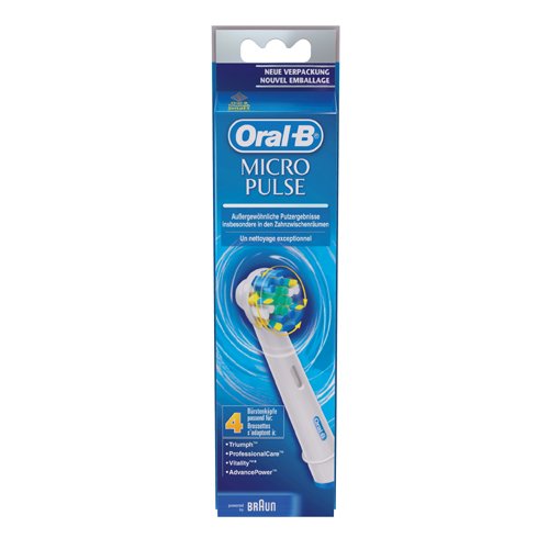 Braun Oral-B Aufsteckbürsten MicroPulse 4er (für alle rotierenden Zahnbürsten von Oral-B)
