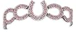 Rhinestone Horseshoes Bracelet, Pink