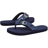 NBA Dallas Mavericks Ladies Navy Blue Sequin Strap Flip Flops (5/6)