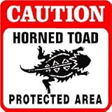 CAUTION: HORNED TOAD PROTECTED AREA sign