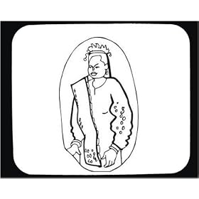 Mouse Pad with "black and white", dress, woman, Asia, Malaysia, style, crown, royalty