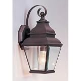 Exeter-07 - 1 Light Small Outdoor Lighting Wall Lamp Fixture - Bronze - Clear Beveled Glass - B2051