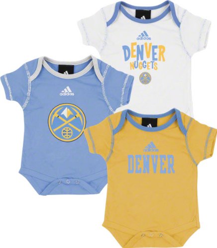 Denver Nuggets Newborn 3-Pack Creeper Set