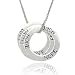 3 in 1!Triple 3 Sterling Silver .925 'Faith' 'Hope' 'Love' Round Circle Pendant