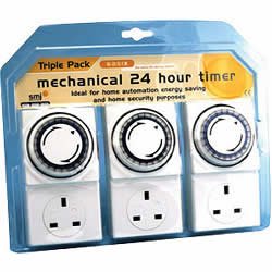 S.M.J. basix 24H mechanical plug In timer 3pck SMJMPIT3C