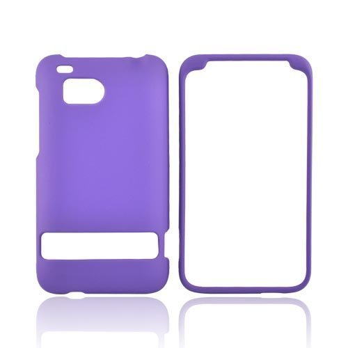 PURPLE For HTC Thunderbolt Rubberized Hard Case Cover