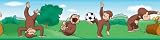 Wallpaper York (34462) RoomMates 09 Curious George RMK1088BCS