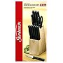 Sunbeam 13-Piece Knife Set with Pinewood Block