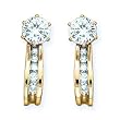 14K Yellow Gold 1/4 ct. Diamond Earring Jackets (Highest Quality)
