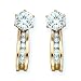 14K Yellow Gold 1/4 ct. Diamond Earring Jacket (Highest Quality)