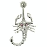 Rhinestone Scorpion Dangle Belly Ring