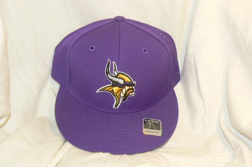 NFL Reebok Minnesota Vikings Flat Bill Fitted Hat (Size 7 1/2)