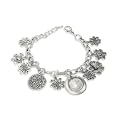 bangle bracelet silver Argent Flower bangle bracelet silver Argent Flower