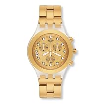Swatch Men's SVCK4032G Stainless Steel Analog Watch with Gold Dial Watch