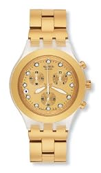 Swatch Men's SVCK4032G Stainless Steel Analog Watch with Gold Dial Watch