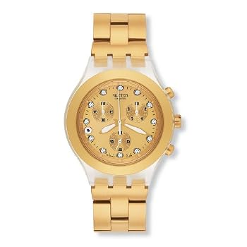 Set A Shopping Price Drop Alert For Swatch Men's SVCK4032G Stainless Steel Analog Watch with Gold Dial Watch