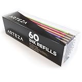 Gel Pens Ink Refills 60-Individual-Color-Bundle Acid-Free & Non-Toxic (0.8-1.0 mm Tips, Set of 60)
