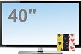ProtectTVs TV Screen Protector, Standard version with Optional Patterned Straps for 40 inch LED, LCD and Plasma TV