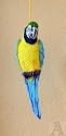 Parrot 3 Dimension Hand Painted Window Indoor Outdoor Ornament