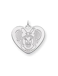 Disneys Minnie Mouse Heart Charm in Sterling Silver