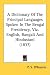 A Dictionary Of The Principal Languages Spoken In The Bengal Presidency, Viz. English, Bangali And Hindustani (1837)