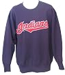 Men`s Cleveland Indians Solid Crew Neck Fleece