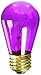 Bulbrite 701511-11S14TPU - 11 Watt S14 Transparent Purple Light Bulb