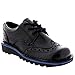 Kickers Mens Kick Lo Brogue Shiny Smart Work Leather Lace Up Office Shoe - Black - 11.5