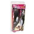 Snap-On Hair Feathers - Fuschia and Smokey Ash