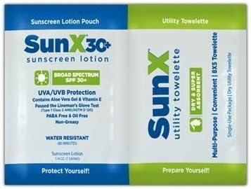 Sunscreen Towelettes by SunX Ultra Protection Version 25 Pack by Wizard Industries