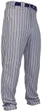 Rawlings Men's Relaxed Fit BP95MR Pinstriped Pant, Dodger Grey with Navy Pinstripes, Large